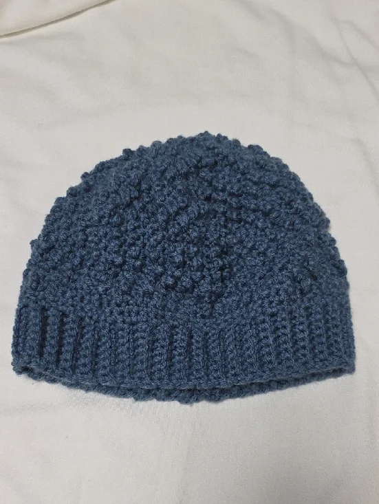Blue Knit Beanie Hat - Men’s Winter Accessory - Picture 3 of 3